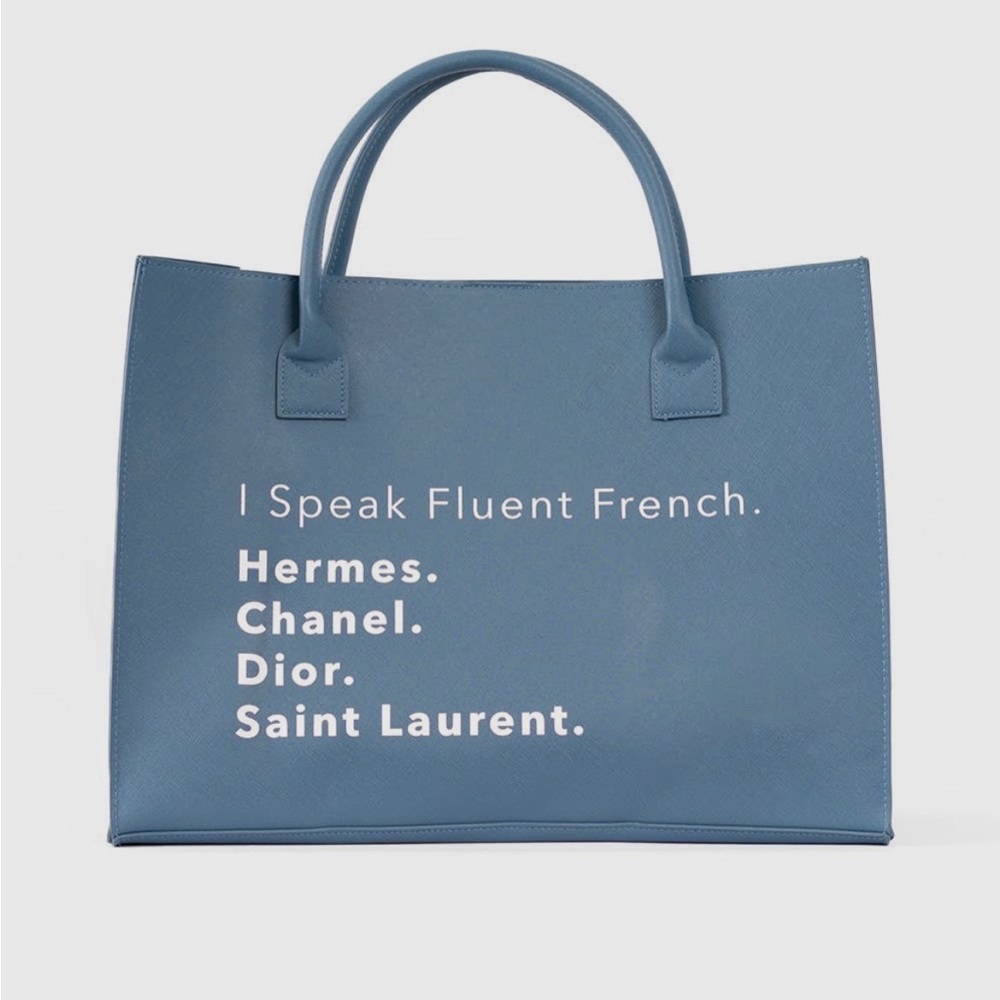 I speak fluent French bag
